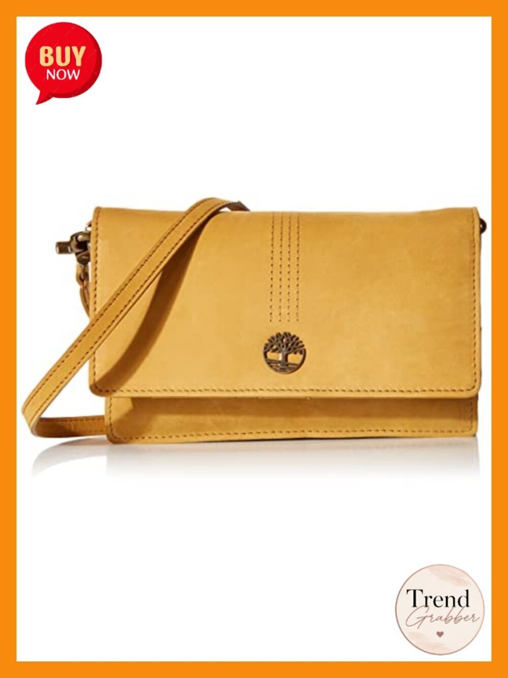 Genuine Leather RFID Crossbody Wallet with Removable Strap